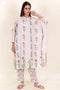 Cambric Cotton Kurta In Floral Block Print