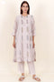 Chanderi Silk Kurta With Slip In Block Print