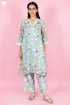 Chanderi Silk Kurta With Slip In Block Print