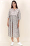 Crepe Cotton Dress In Block Print
