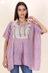 Mulmul Cotton Poncho Top In Block Print