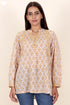 Mulmul Cotton Pintucked Top In Block Print