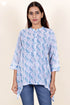 Mulmul Cotton Top In Floral Block Print