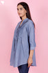 Chambray Cotton Button Down Top
