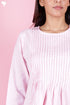 Cotton Pintucked Top In Marshmallow Pink