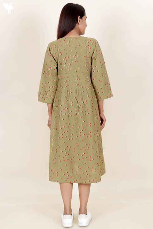 Khaadi Cotton Kurta With Polka Dots