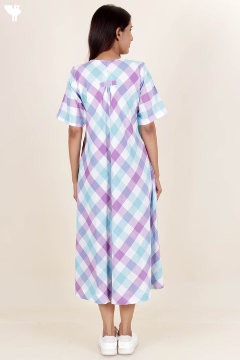 Khaadi Cotton Dress in Checks
