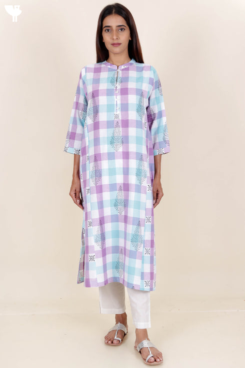 Khaadi Cotton Kurta With Block Print