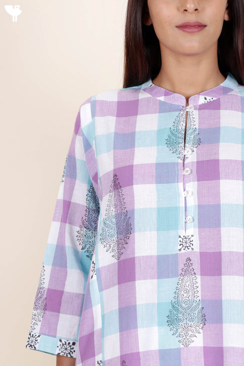 Khaadi Cotton Kurta With Block Print