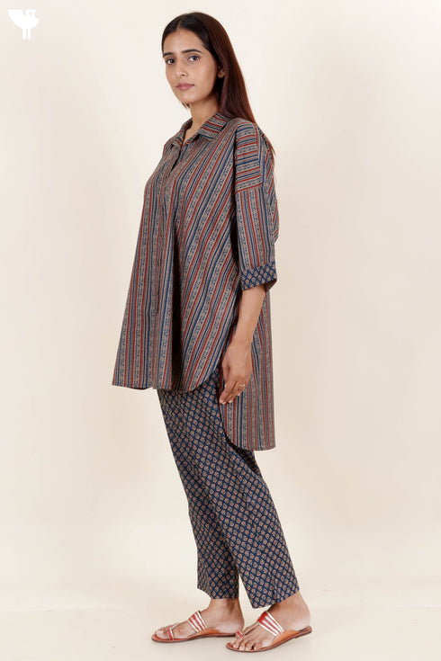 Cambric Cotton Co-Ord Set In Graphic Print