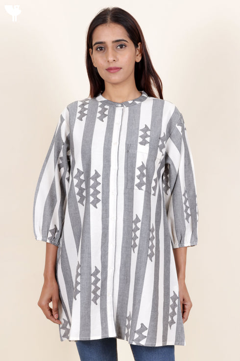 Khaadi Cotton Short Kurta With Block Print