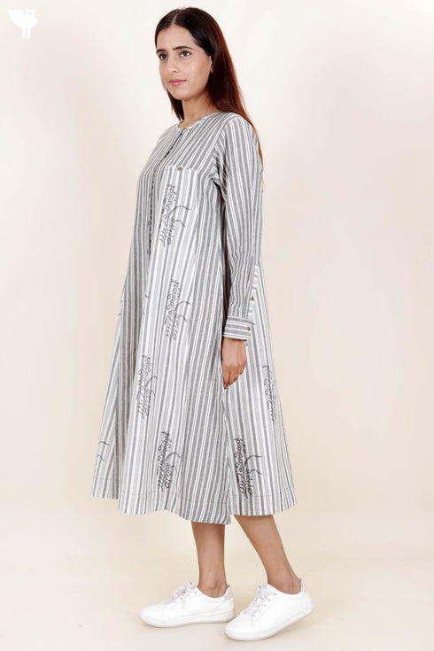 Khaadi Cotton Dress With Block Print