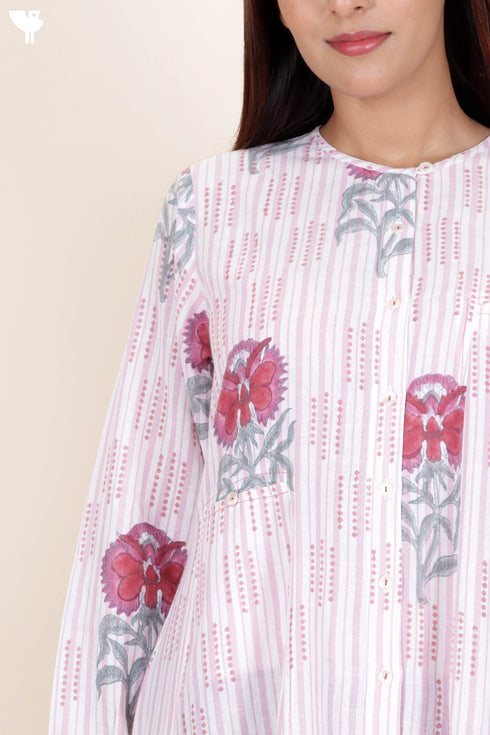 Khaadi Cotton Dress in Floral Block Print