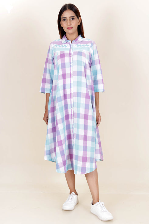 Khaadi Cotton Dress in Checks