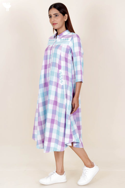 Khaadi Cotton Dress in Checks