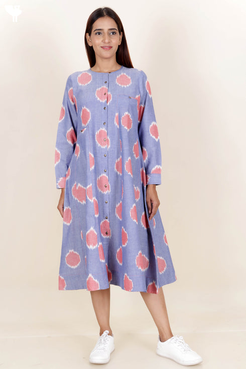 Ikat Cotton Midi Dress