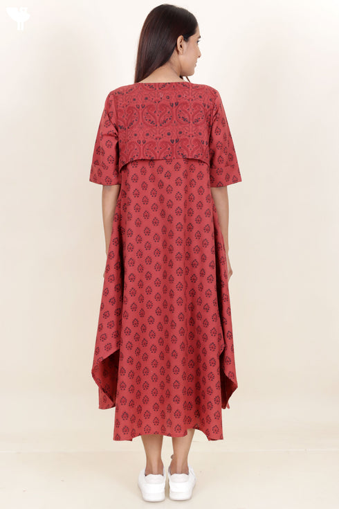 Khaadi Cotton Handkerchief Dress in Block Print