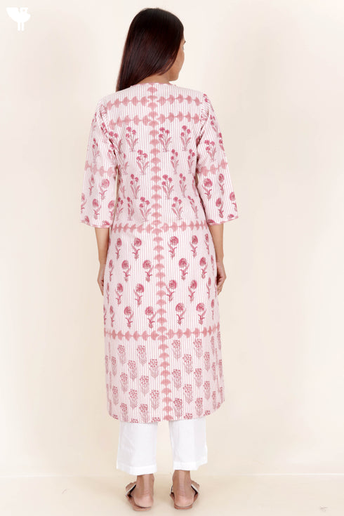 Khaadi Cotton Kurta In Block Print