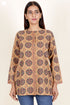 Khaadi Cotton Mandarin Top In Block Print