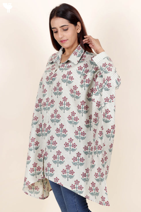 Khaadi Cotton Top In Block Print