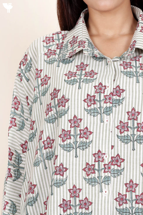 Khaadi Cotton Top In Block Print