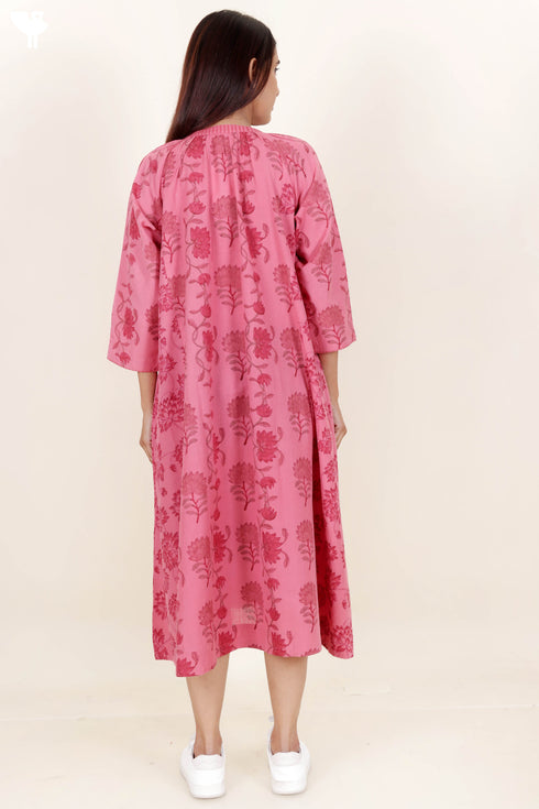 Khaadi Cotton Kurta With Floral Block Print
