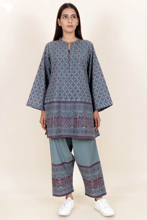 Khaadi Cotton Co-Ord Set In Floral Block Print