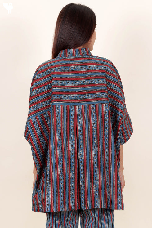 Cambric Cotton Top In Block Print