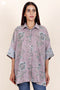 Cambric Cotton Top In Floral Print