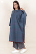 Cambric Cotton Poncho Top In Block Print