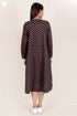 Cambric Cotton Midi Dress In Block Print
