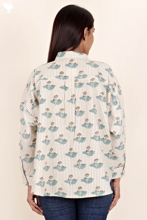 Khaadi Cotton Top In Block Print