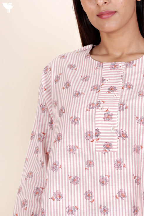 Khaadi Cotton Top In Block Print