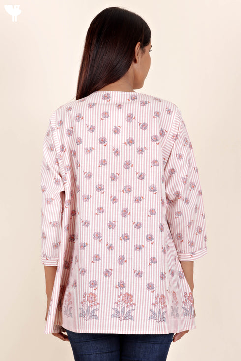 Khaadi Cotton Top In Block Print