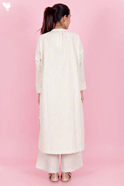 Khaadi Cotton Kurta with Embroidery