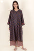 Cambric Cotton Paneled Kurta In Block Print