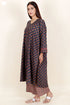 Cambric Cotton Paneled Kurta In Block Print