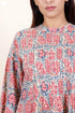 Slub Cotton Top In Block Print