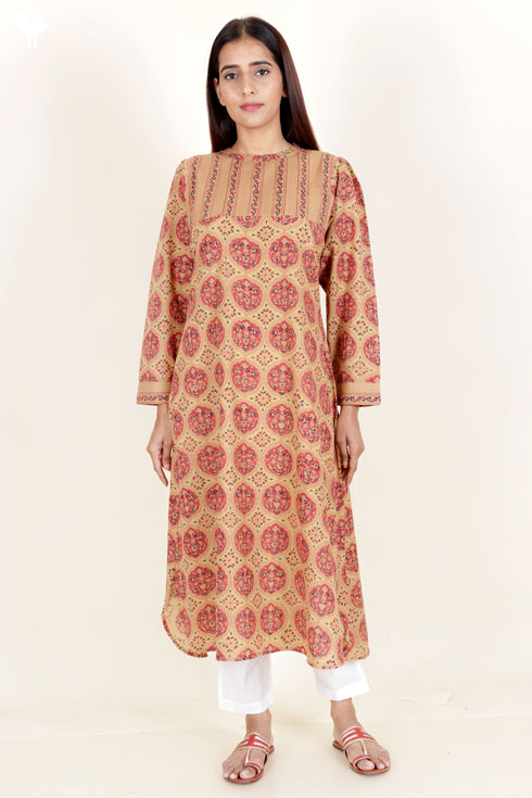 Khaadi Cotton Kurta With Floral Block Print