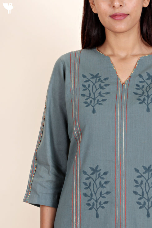 Khaadi Cotton Kurta In Block Print
