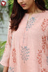 Chanderi Silk Dress With Slip In Floral Block Print