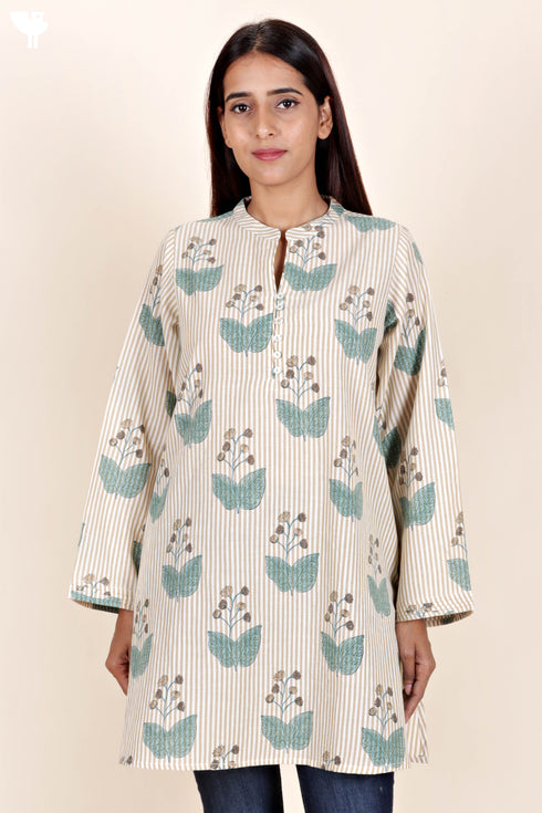 Khaadi Cotton Top In Block Print