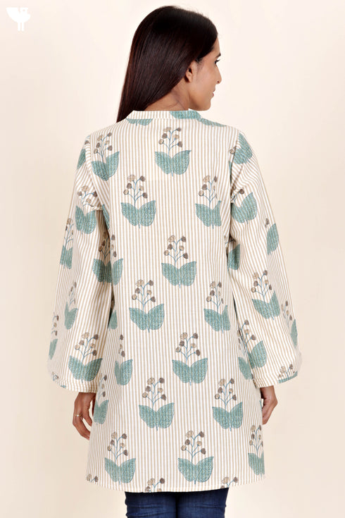 Khaadi Cotton Top In Block Print