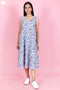 Cambric Cotton Sleeveless Dress In Block Print