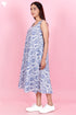 Cambric Cotton Sleeveless Dress In Block Print