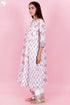 Cambric Cotton Kurta In Floral Block Print