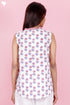 Cambric Cotton Top in Floral Block Print