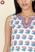 Cambric Cotton Top Floral Print