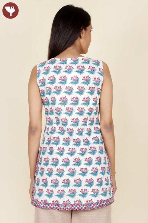 Cambric Cotton Top Floral Print