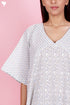 Cambric Cotton Poncho Top In Floral Print